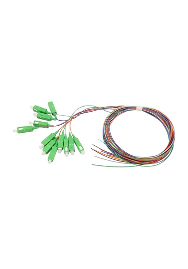 Fosenze 1.5 Metre 12 Iplikli Sc/apc Tek Modlu Fiber Optik Pigtail, Renk Kodlu Seramik Enstrüman, Fiber Optik Ağ Ve İletişim Sistemleri İçin熔接用