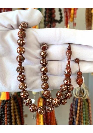 Tesbihci Kuka Gümüş Çakımlı Yuvarlak Sistemli Tesbih