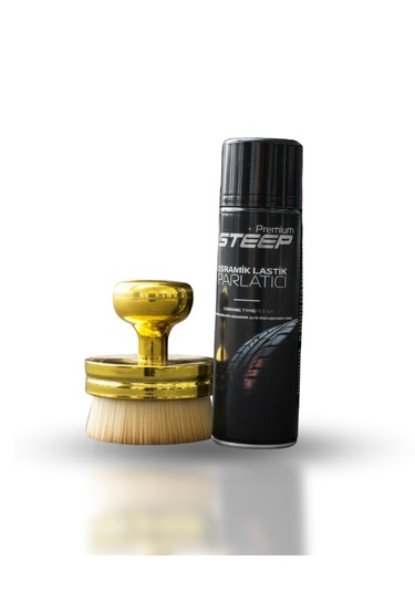 Steep Seramik Lastik & Tampon Parlatıcı Sprey 500ml Gold Uygulama Fırçası