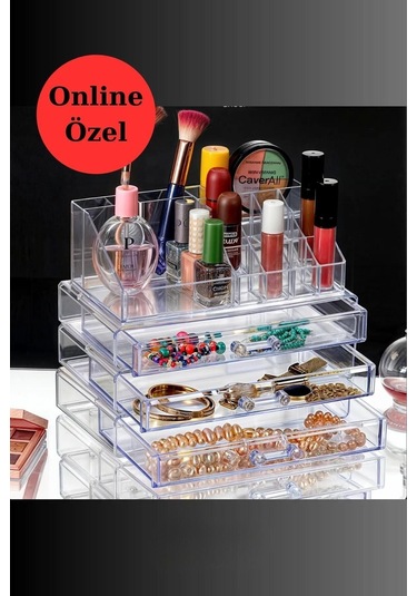 3 Büyük Boy Çekmeceli Makyaj & Takı Organizeri
