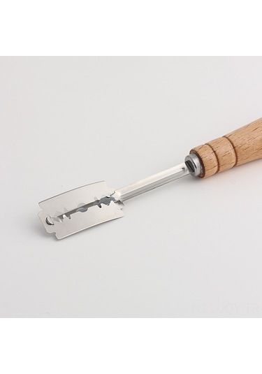 Youmex 304 Paslanmaz Çelik Eşofmanlı Ekmek Dilimi, Hamur Bölme Ve Kesme Aleti - Fabrika Üretimi: Ekmek Bıçağı + 5 Bıçak + Kutusu Haki