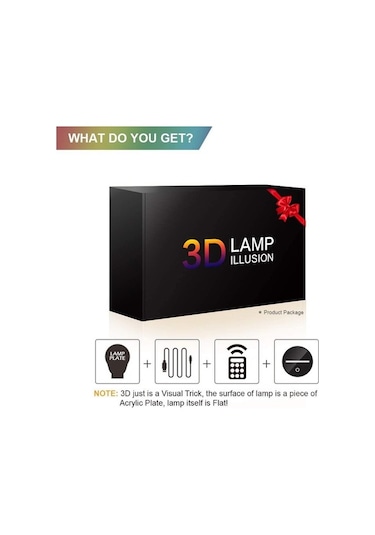 Goldenqian 3d Gece Lambası Oyuncak Led Illusion Lamba Kahve Fincanı 16 Renk Değişimi Dekor Masa Lambası Uzaktan Kumanda Ile, Erkek Kız Için Noel Doğum Günü Hediyeleri 0x3lje Siyah