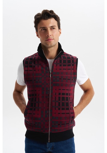 Arma Erkek Slim Fit Örme Desenli 3 İplik Şardonlu Dik Yaka Yelek %70 Pamuk %30 Polyester Y6sso9490 Bordo Arma Erkek Slim Fit Örme Desenli 3 İplik Şardonlu Dik Yaka Yelek %70 Pamuk %30 Polyester Y6sso9490 Bordo