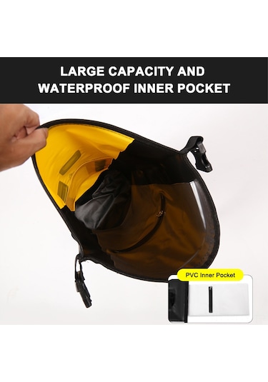 Dianziye Büyük Kapasiteli 25l Su Geçirmez Sırt Çantası - Kamp, Yüzme Ve Outdoor Aktiviteler İçin Ideal Siyah