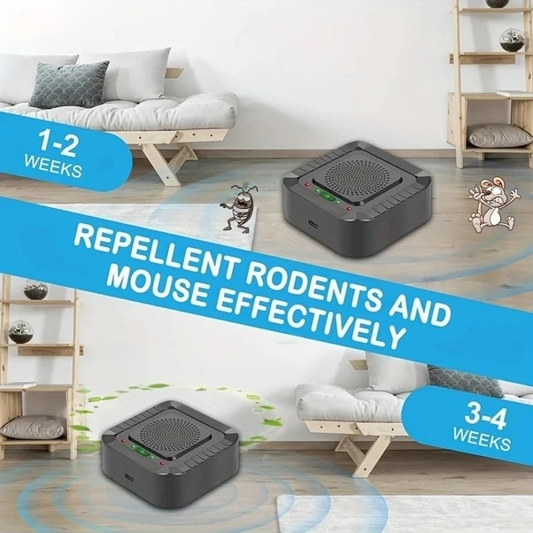 Trendooze Sunshine022 2025 Ses Dalgası Teknolojili Usb Haşere Kovucu 2li Set Böcek Sinek Fare