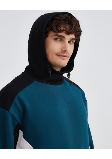 Skechers M 2Xı-Lock Hoodie Sweatshirt Erkek Petrol Sweatshirt S232193-405 Petrol