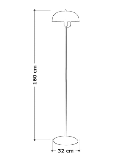 Lambader Krem-sarı Metal Gövde Modern Tasarım Ayarlanabilir Başlık Yerden Aydınlatma Lüx Lambader - Siyah