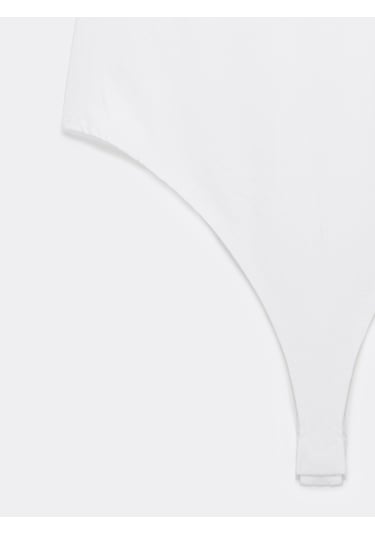 Dilvin 32836 Halter Yaka Bodysuit-beyaz
