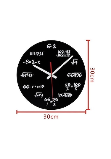 Primepickings Akrilik Saat Matematik Formülü Duvar Saati A