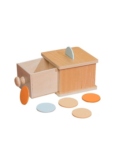 Fosenze Ahşap Para Atma Ve Eşleştirme Oyunu - Montessori Oyuncak, Bebek Ve Çocuklar İçin Eğitici Kutu Gümüş