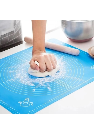Tilbe Home Silikon Ölçekli Hamur Matı Premium Çok Amaçlı Isıya Dayanıklı Fırın Altlığı