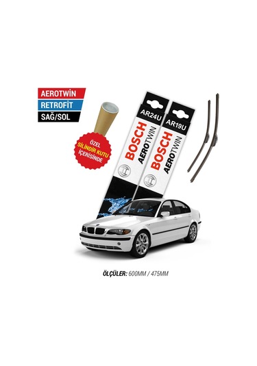 Bosch Aerotwin Retrofit Bmw E46 Silecek Takımı (1998-2005)