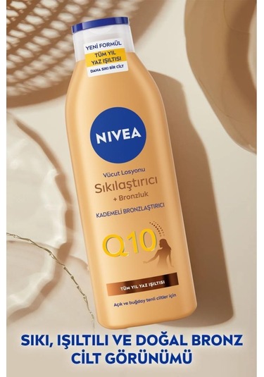 NIVEA Q10 Sıkılaştırıcı ve Bronzlaştırıcı Vücut Losyonu 250 ML