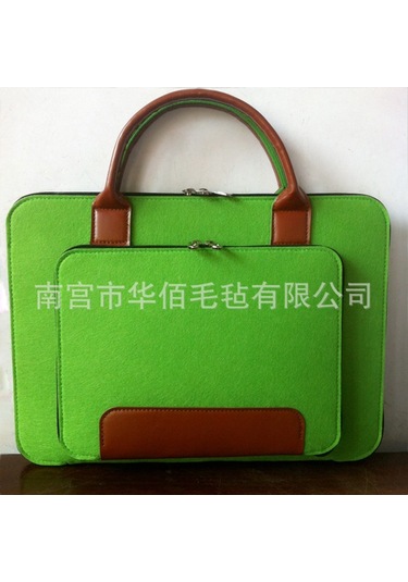 Maiyame 14 İnç Felt Bilgisayar Çantası, Çift Reçme, İş İçin Elden Taşınabilir, Tablet Ve Dizüstü Koruyucu, Hafif Gri-mavi Gri - Mavi