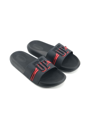 Gezer Erkek Yazlık Pu Islak Zemine Uygun Ev Banyo Bahçe Havuz Terlik Siyah-kırmızı