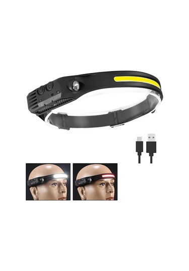 Longrıverşarj Edilebilir Led Sensörlü Kafa Feneri 6 Modlu Kamp Ve Arama Işığı Kırmızı Siyah Beyaz Kırmızı Mavi Yeşil Sarı Siyah Beyaz Kırmızı Mavi Yeşil Sarı