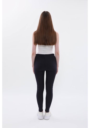 Kadın Yüksek Bel İçi Polarlı Tayt Lacivert