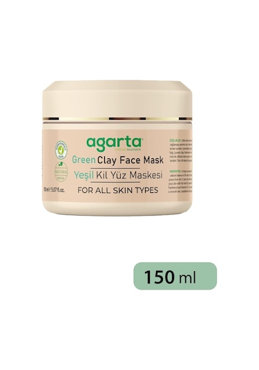 Agarta Doğal Yeşil Kil Yüz Maskesi 150ml