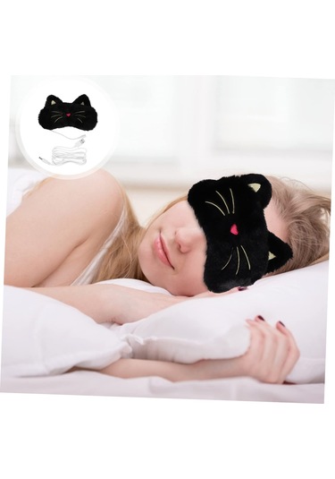 Lichen 1 Set Isıtma Maskesi Masajeador Sıcak Göz Elektrikli Göz Siyah