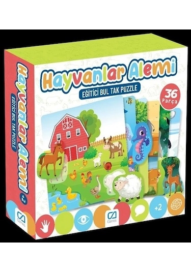 Eğitici Ve Öğretici Oyunlar Hayvanlar Alemi 36 Parça Bultak Puzzle