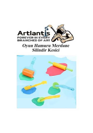 Oyun Hamuru Kalıbı Merdane Silindir Kesici Ve Enjektör Seti 9 Parça 1 Paket Okul Kreş Ana Sınıfı Etkinlik Okul Öncesi
