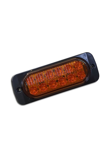 PARMAK LAMBA 12 LEDLİ MERCEKLİ CAM SARI