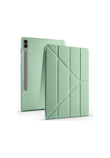 Samsung Galaxy Tab S10 Plus Uyumlu X820 12.4 İnç Katlanabilir Kalemlikli Standlı Akıllı Kılıf Kapaklı Kılıf