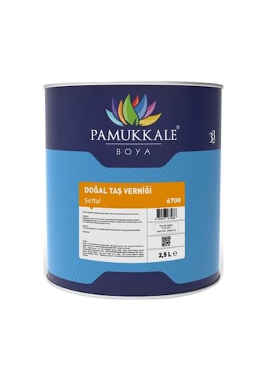 Pamukkale Doğal Taş Verniği Solvent Bazlı Şeffaf 2.5 Lt