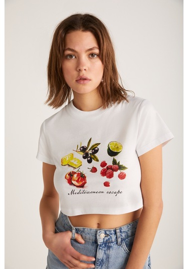 Ethıquet SERENE Kadın Beyaz T-Shirt