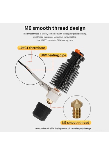 Ximistore9 Chc-v6 Seramik Isı Ucu Seti 24v - Voron2.4/prusa İçin - Pla, Abs, Petg, Tpu, Pa Uyumlu 3d Yazıcı Ekipmanı