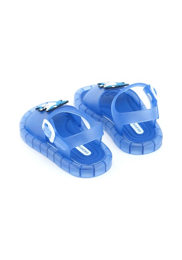 Gezer Erkek Çocuk Yazlık Airblow Bilekten Tokalı Ayarlanabilir Rahat Işıklı Taban Günlük Sandalet Mavi