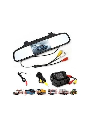 Kingvox 4.3" Ayna Monitör + Araç Geri Görüş Park Kamerası N11.257