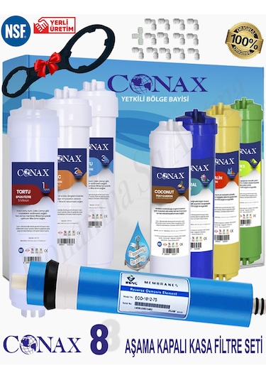 Conax Kapalı Kasa 8Li Filtre Seti Benc Membranlı
