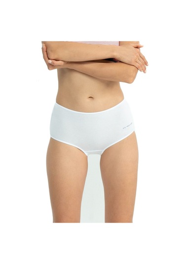 U.s Polo Assn. 67008 Kadın Yüksek Bel Pamuklu 3'lü Külot-siyah&beyaz&ten mix color