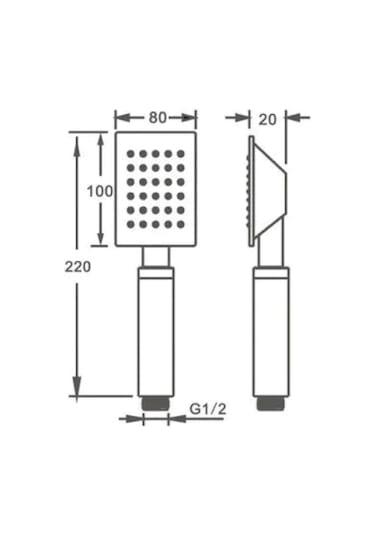 Ahlez Paslanmaz 304 Çelik Kireç Kırıcı Sistemli Duş Başlığı Inox