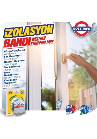 3M Boss Kapı Pencere Izolasyon Bandı Rüzgar Geçirmez Silikon Sızd (461604517)