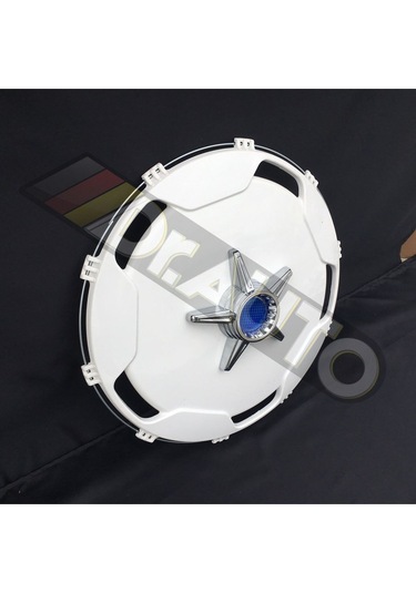 22.5 İnç Düz Model Mavi Fırfırlı Jant Kapağı 4'lü Takım