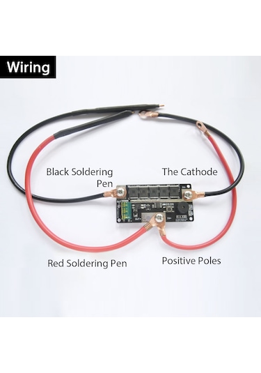 Vkemall Punta Kaynak Makinesi 12v Dıy Taşınabilir Nokta Kaynak Makinesi Hücre Depolama Pcb Devre Kartı Siyah