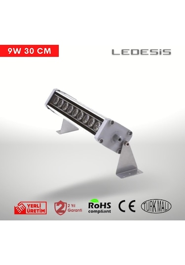 Ledesis Turkuaz Wallwasher Duvar Boyama 30 Cm 9w