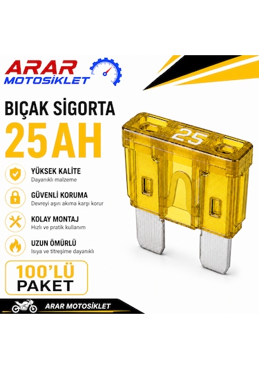 Bıçak Sigorta 25ah 1 Paket 100 Adet-arr3179 25