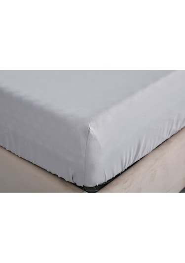 Colourful Fitted Çarşaf Çift King Size - Gri