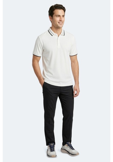 Slazenger Zınovıa Erkek Polo Yaka Beyaz Tişört