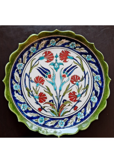Geleneksel İznik Desenli Çini Tabak