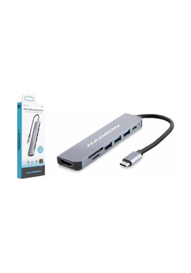 Hadron Hdx7835 Type-c Hdtv Combo Hdmi 4k 30hz 3-usb3.0 + Sd + Tf 7ın1 Gri