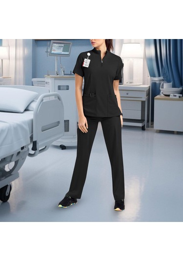 Suntek Hemşirelik Ovma Seti Üst Ve Güzellik Salonu Spa L-siyah