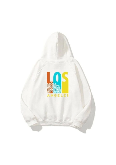 Altamira Unisex Los Angeles Oversize Kapüşonlu Sweatshirt 001