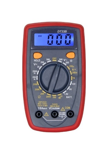 Agoodshop Arkadan Aydınlatmalı Lcd Ölçüm Aracı Dijital Multimetre Diyot Gerilimi