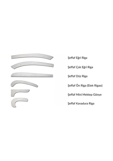 Riga Takımı Plastik 6 Parça Şeffaf