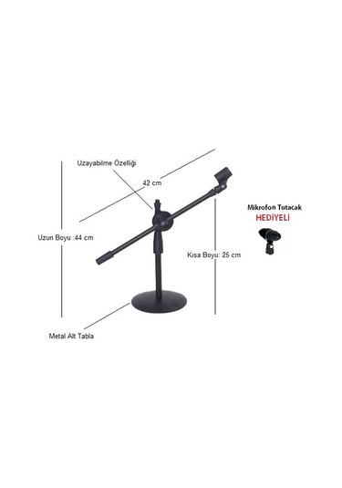 Best Akrobat Kürsü Mikrofon Sehpası - Mikrofon Standı- Küçük Boy