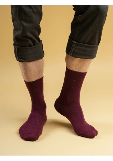 Nosko 4 Çift Yüksek Çoraplar 287140508 Bordo